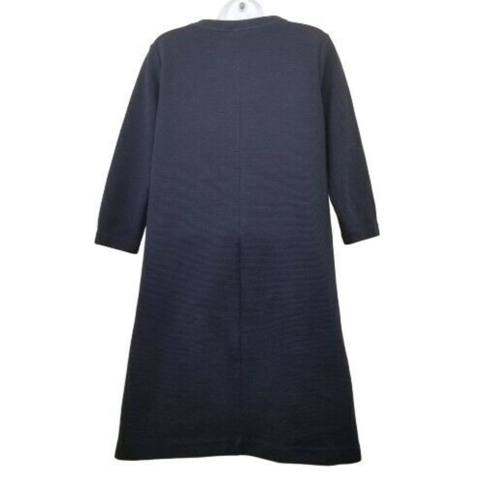 Boden‎ 6L Dress Navy Blue OTTOMAN Ribbed Knit Sheath Fall Autumn Neutral Winter - Picture 3 of 6